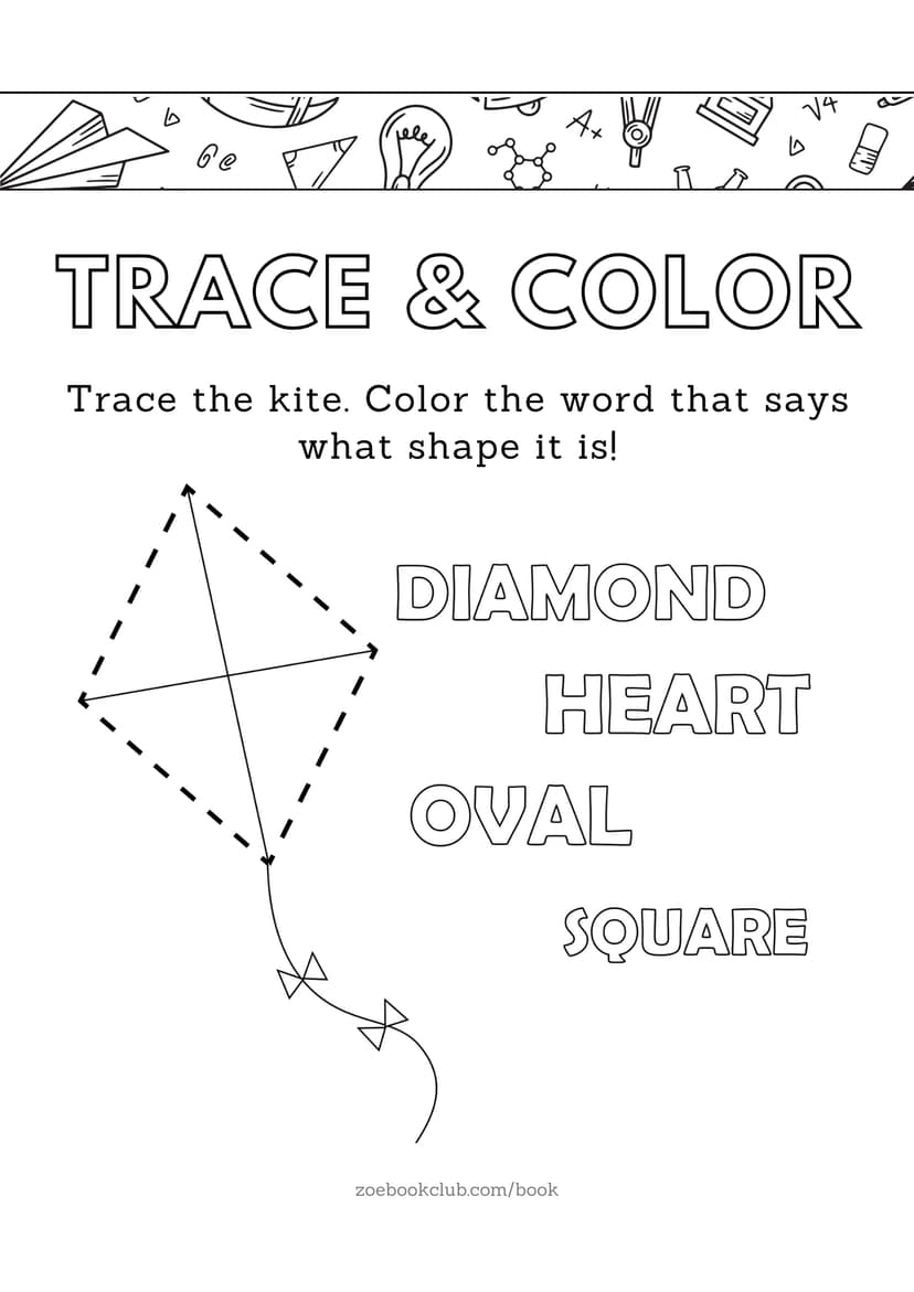Kite tracing and coloring